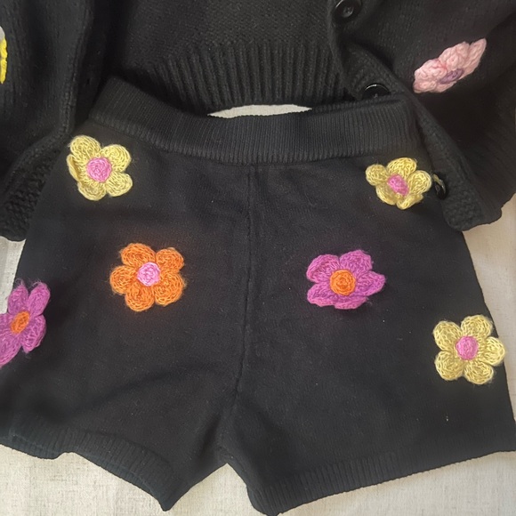 Embroidered Floral 3 Piece Matching Knit Set - Picture 3 of 10